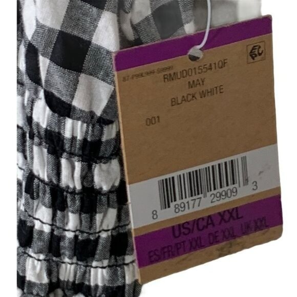 Rachel Roy XXL Gingham Plaid Off Shoulder Ruffle Peasant Sundress - Picture 6 of 11